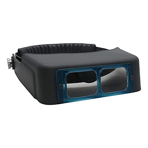 Headband Magnifier Visor Double Helmet Magnifying 1.5X 2X 2.5X 3.5X Real Optical Glass Binocular Magnifier With Lens,Head Mounted Headset Jewelry Visor Magnifier, Watch Repair, Arts Crafts Or Reading #TOP8