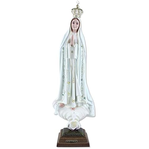 Proposte Religiose Statue of Our Lady of Fatima in Hand Painted Resin. Height 44 cm Cover