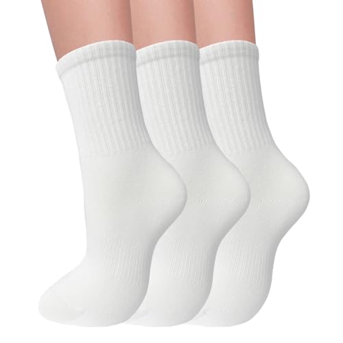 Women's Crew Socks Cotton Socks for Women, Size 5-9