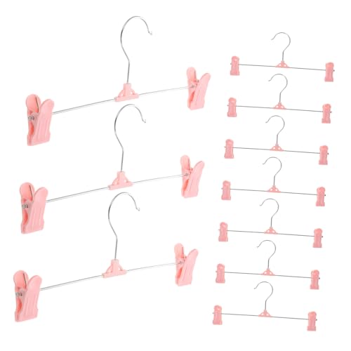 Levemolo 10pcs Pant Hangers Dorm Essentials Hangers for Pants Space Saving Hanger Clip Coat Hangers Jeans Hangers Space Saving Nonslip Pants Hanger Household Clothes Hangers Skirt Hanger