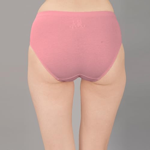 Image of SOIE Women High Rise Full Coverage Solid Colour Cotton Stretch Hipster Panty (Pack of 3)