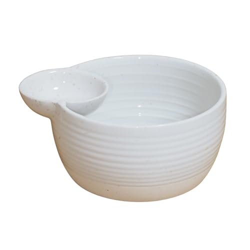 Ausomen 5.75'' Ceramic Chip and Dip Serving Set, Tiered Serving Bowl Set for Parties, Small Mixing Bowl Sets, Appetizer Serving Set for Snack, Veggies, Dumpling, Fruit, Soup, Entertaining, Hosting
