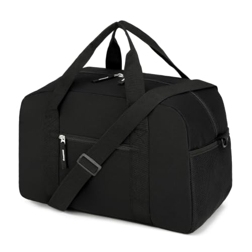 Uarition 14 inch Small Gym Bag for Men & Women Mini Duffle Bag for Travel Sports Lightweight Carry On Duffel Bag Black