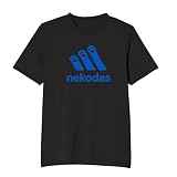 [オリメイク] nekodas 青 ネコダス ねこ 猫 tシャツ 面白tシャツ 文字 ブラック Lサイズ