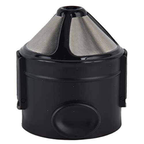 Pour Over Coffee Maker Stainless Steel Filter Double Mesh Liner Portable Reusable Slow Drip Coffee Dripper for Traveling Camping Office Home Black