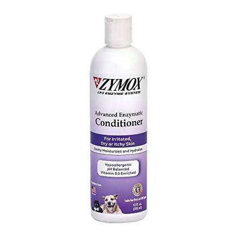 ZYMOX Advanced Enzymatic Leave-On Conditioner, 12oz. – for Pets & Animals of All Ages: Conditions, Detangles, Soothes, & Moisturizers Skin & Coat Cover