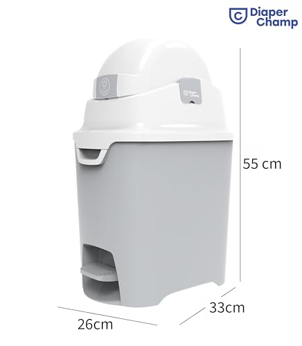 Miniatura 6 de Diaper Champ One Standard Handsfree - Cubo De Pañales Con Pedal Resistente A Los Olores, Funcionamiento Sin Contacto, Sin Cartuchos De Relleno, Para Bolsas De Basura Normales, Capacidad Para 30