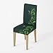 Coprisedie Con Schienale 6 Pezzi Minimalismo Verde Jacquard Lavabile E Rimovibile Estraibile Coprisedie Elasticizzato Per Sala Da Pranzo Per Soggiorno,Cucina, Ufficio, Sala Da Pranzo immagine