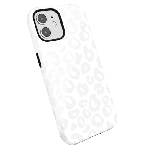 LoeoeL for iPhone 11 Case Cheetah Print, Leopard Pattern Phone Case for Women Girls, Girly Cute Thin Slim Hard Shell Plastic Phone Cover, Luxury Aesthetic Trendy Retro Animal Design, White