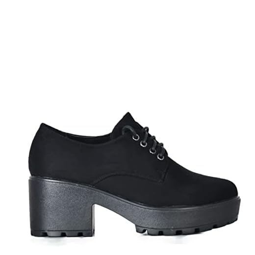 Zapatos de Mujer con Plataforma y Cordones de Ante SS18 (36)