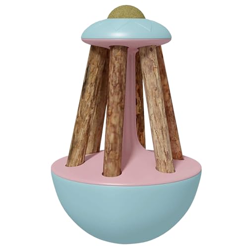 Image of cature Care by Nature Interactive Cat Catnip Toy - Cat Tumbler Toy With Catnip Ball And Silvervine Stick, Teeth Cleaning Chew Toy For Kitten, Fun Toy For Cat Exercise & Molar Tools (Multi Color)