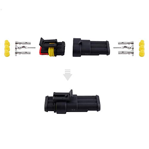 image for MUYI 10 Kit 3 Pin Way Waterproof Electrical Connector 1.5mm Series Ter