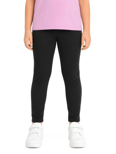 Image of Pilolo Kids Soft Cotton Lycra Solid Ankle Pocket Leggings for Girls