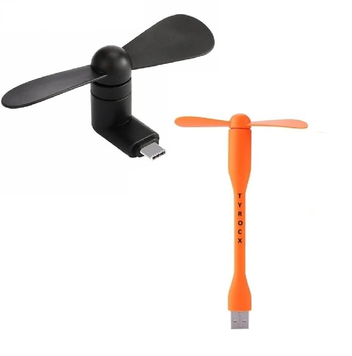 L- Mini Type-C Fan & Portable Mini USB Dragon Fan with 2 Leaf Portable Cooling Fan Flexible Cooler Connect with Laptop, Smartphone, Powerbank, USB Adapter/Hub & Mobile with OTG (B0D84YWT2R) Amazon Price History, Amazon Price Tracker
