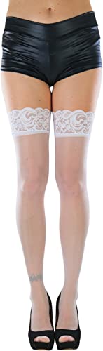 Image of ToBeInStyle Women's Cute Romantic Love Heart Print Thigh High Stockings