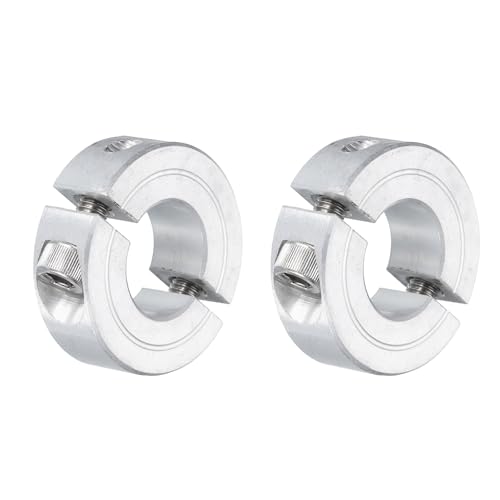 uxcell 2Pcs Double Split Clamp-On Shaft Collar 5/8" Bore, Aluminum Alloy