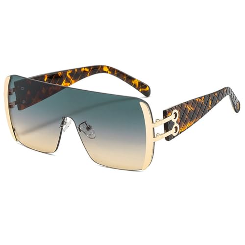 Lunettes de soleil carrées verres de luxe protection solaire monture légère en métal