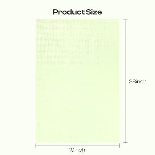 Image of Caydo Large Aida Cloth, 14 Count Light Green Cross Stitch Fabric for Craft Embroidery, Handmade Needlework, DIY Handicrafts(28x19 inch)