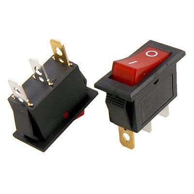 Commutateur AC interrupteur bloqué solution panne voyant rouge ON-OFF SPST matériel x3