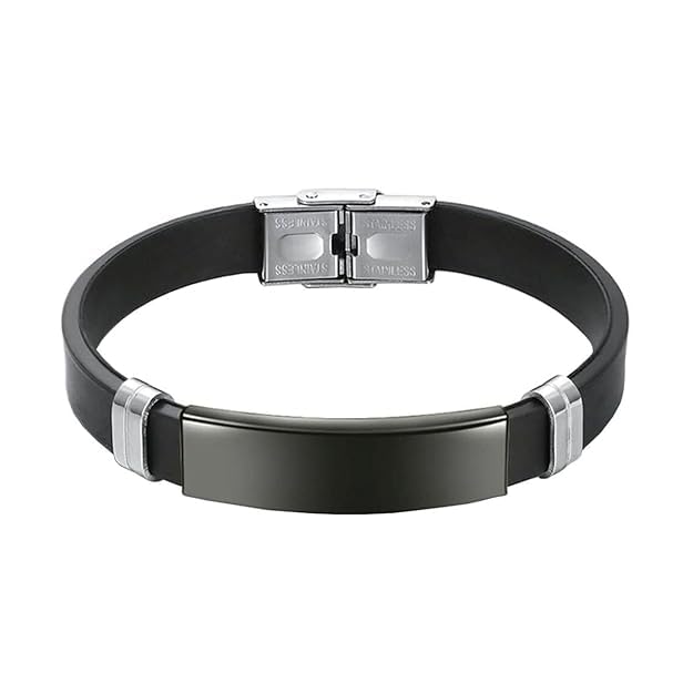 Bracelet for Men Stainless Steel and Leather-image-39