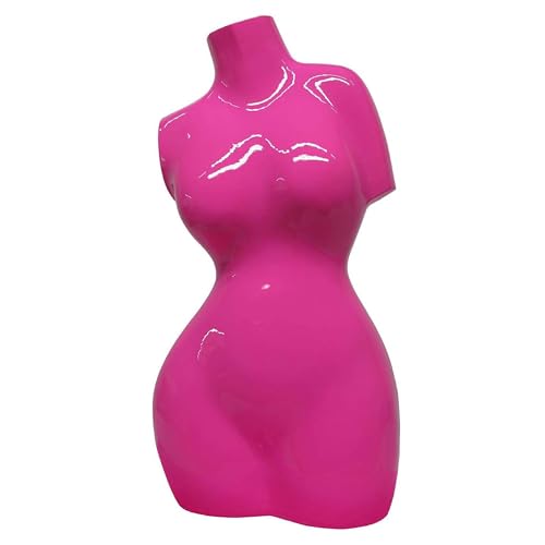 Figura torso femenino de resina rosa brillante 16 in miniatura 1