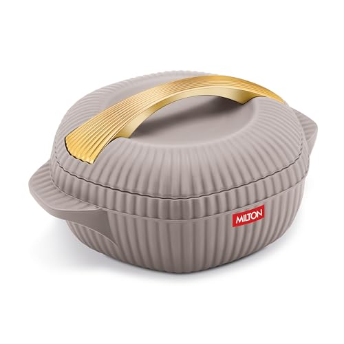 Plastic Oyster 1500 PU Insulated Casserole, 1275 ml, Taupe, BPA Free, Food Grade, Hot and Cold, Easy to Carry, Easy to Store, Chapati, Roti, Curd Make