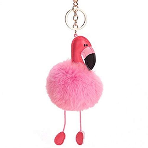 Preisvergleich Produktbild Bibabo25 Plüsch Flamingo Anhänger Schlüsselanhänger Auto Key Ring Handtasche Anhänger Beutel Kette
