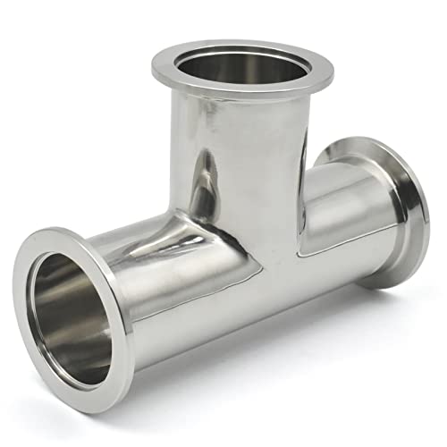 Image of QiiMii SS304 Sanitary Vacuum Fittings - KF-40 Tri Clamp Tee 3 Way