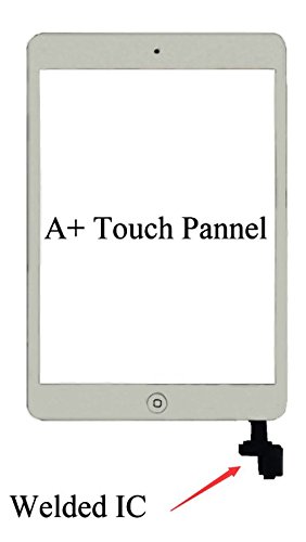 White Glass Replacement Digitizer Replacement Screen Replacement for iPad Mini Model A1432 A1454 A1455 A1489 A1490 Full Digitizer Glass Assembly Kits Includes Adhesive Stickers and Professional Tools