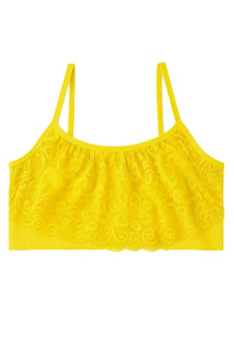 Kurve Girl’s Training Sports Bra – Seamless Lace Bralette Kids Crop Cami Top