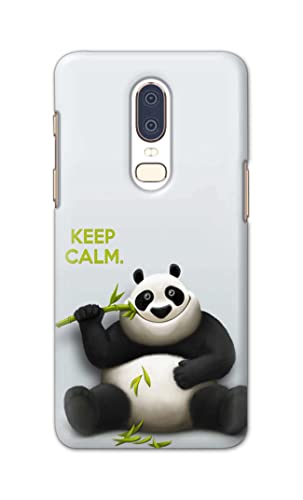 Image of PRINTFIDAA� Printed Hard Back Cover Case for OnePlus 6 Back Cover (Cartoon Panda) -2808