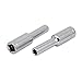 Aexit 1/4-inch Square Hand Operated Tools Drive 4.5mm Hex 6 Point Impact Socket Silver Tone 2pcs Model:66as596qo421