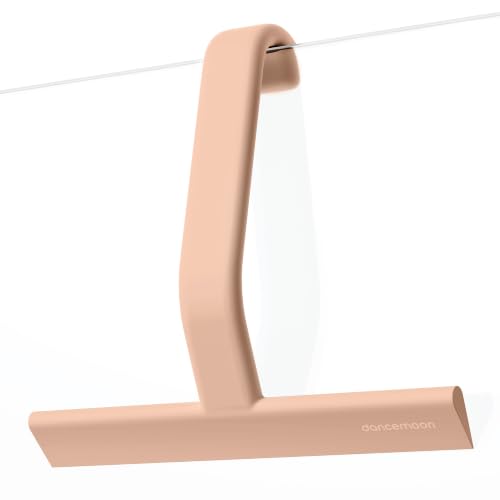 Image of dancemoon JustHang Shower Squeegee with Built-in Hook, 10-Inch Terracotta