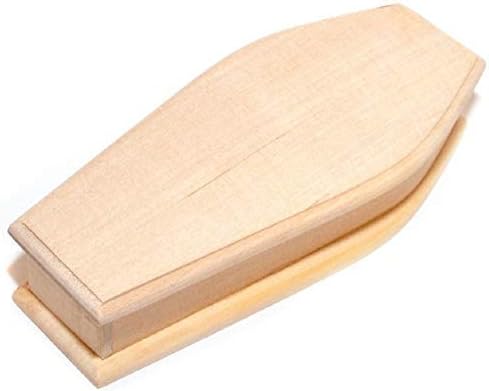 Melody Jane Dollhouse - Ataúd de madera inacabado, accesorio para iglesia o Halloween