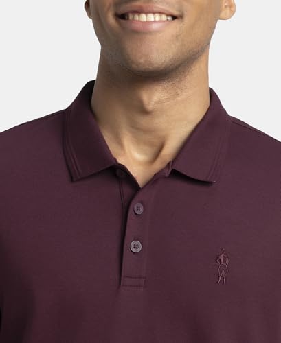 Image of Jockey 3914 Men Super Combed Cotton Rich Solid Full Sleeve Polo T-Shirt with Ribbed Cuffs