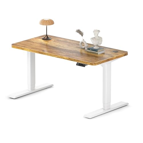 MAIDeSITe Höhenverstellbarer Schreibtisch 120x60cm - Elektrisch Schreibpult Höhenverstellbar 3-stufige mit 2 Energieeffizient‌ Motoren -Stabil & Flüsterleiser Arbeitsplätze Traglast 160kg -S