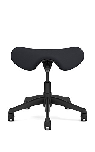 Freedom Saddle Seat Humanscale Chair F300 - Graphite Frame Graphite Fabric - Standard Casters