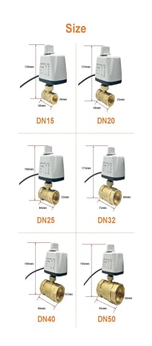 Válvula de bola motorizada de 1/2 a 2 pulgadas con actuador eléctrico de latón 6