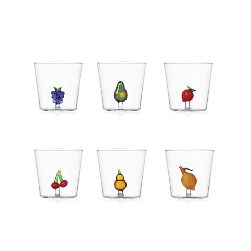 Rosenthal Ichendorf Fruits & Flowers Water glass set 6 pcs Ø 3 1/4 inch - h 3 1/4 inch - 11 3/4 oz