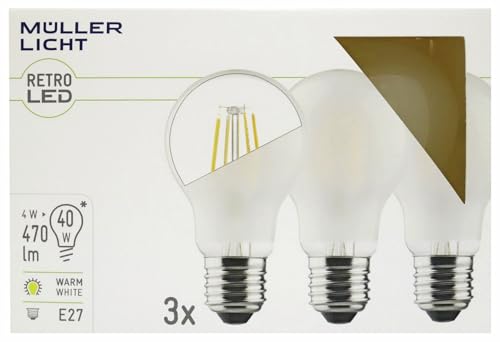 Energiesparlampe E27 Müller-Licht Retro-LED in Birnenform