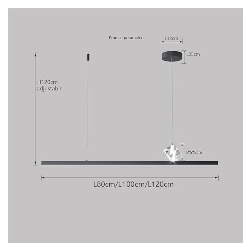 Lámpara de techo LED regulable moderna con araña de luces para comedor 5