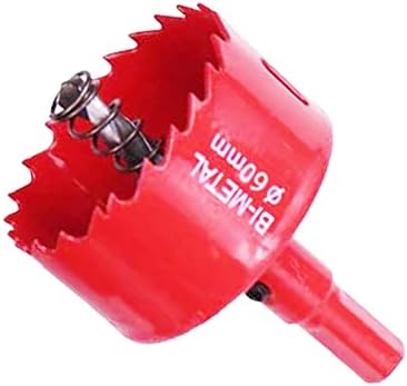 Yzwuyou 60mm Wood Hole Saw Bit M42 Bi-Metal Hole Cutter with Hexagon Adapter and Hss Holesaw Kit Drill Hole Cutting Bit for Wood, Pipe, Plastic, Gypsum Board Circular Holes, Iron Aluminium, Drywall