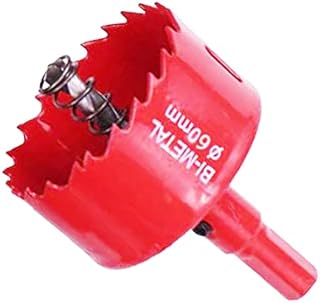 Yzwuyou 60mm Wood Hole Saw Bit M42 Bi-Metal Hole Cutter with Hexagon Adapter and Hss Holesaw Kit Drill Hole Cutting Bit for Wood, Pipe, Plastic, Gypsum Board Circular Holes, Iron Aluminium, Drywall