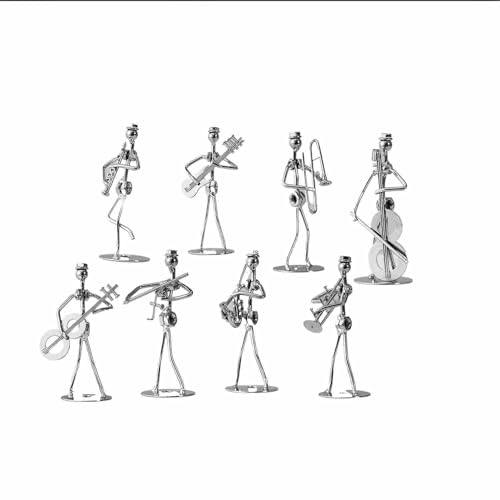 LXFNDZW Metal Musician Statues - Jazz Decor Music Band Figures for Living Room Decoration,...