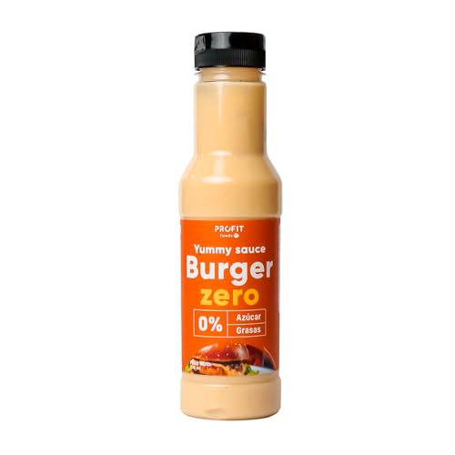PROFIT - Yummy Sauce - Salsa baja en calorías - Ideal como aderezo para tus platos favoritos. 0% grasas y azúcares añadidos. Sin lactosa - 375 ml (Hamburguesa)