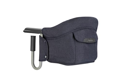 Inglesina Fast, Asiento de Mesa Plegable, Azul (Ocean Navy), Fácil de Transportar, Lavable, Instalación Segura, Hasta 15 kg, 35 x 27 42 cm