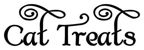 Burgundy - Cat Treats Vinyl Decal - Kitten Pet Snacks Swash - 6.5w x 2h inches - Die Cut Sticker