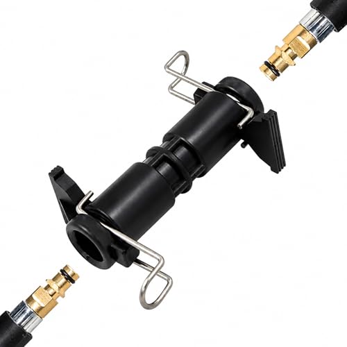 Image of High Pressure Washer Hose Connector, Pressure Hose Extension Adapter Compatible with Karcher K2 K3 K4 K5 K6 K7 Series, Leak-Proof Hoses Joiner for Car Wash Outdoor Cleaning