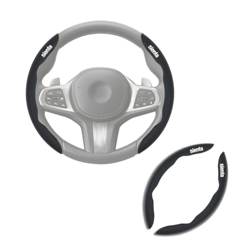 シエンタ 10系 適用 車 ハンドルカバー 手触り優しい ハンドル 保護カバー グリップ感良い シエンタ 10系 2022年〜現行 対応 車用 ステアリングホイール カバー 耐久性よい ズレなし はめこみ式 取付簡単 内装パーツ 2本セット(ブラック,シエ