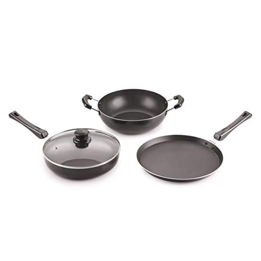 NIRLON 4 Pieces Induction Cookware Set Heat-Resistant Handle, Heavy Guage Aluminum 3-Layer Nonstick Coatings Cookware(Compatible with Induction, Gas & stovetops Only)[Induction_Range_Gift Set]